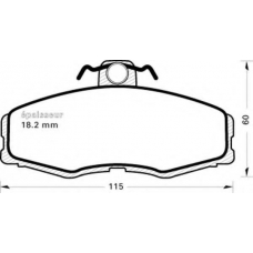171 MGA Комплект тормозных колодок, дисковый тормоз