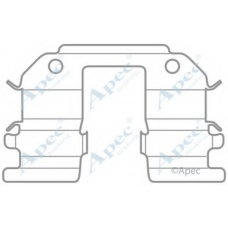 KIT1019 APEC Комплектующие, тормозные колодки