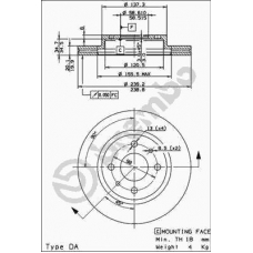 09.8894.14 BREMBO Тормозной диск