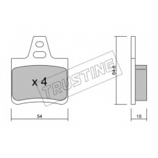 294.0 TRUSTING Комплект тормозных колодок, дисковый тормоз