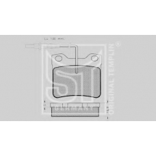 03.120.8700.26P TEMPLIN Комплект тормозных колодок, дисковый тормоз