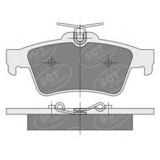 SP 357 SCT Комплект тормозных колодок, дисковый тормоз