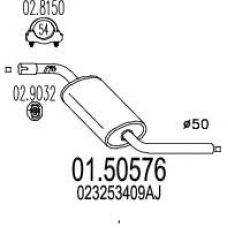 01.50576 MTS Средний глушитель выхлопных газов
