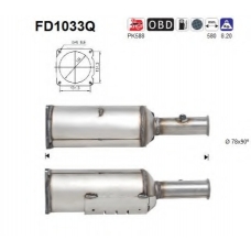 FD1033Q AS Сажевый / частичный фильтр, система выхлопа ОГ
