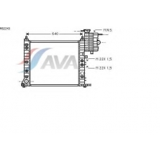 MS2243 AVA Радиатор, охлаждение двигателя
