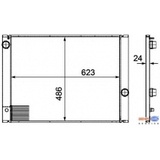 8MK 376 719-131 HELLA Радиатор, охлаждение двигателя