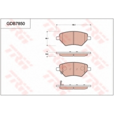 GDB7850 TRW Комплект тормозных колодок, дисковый тормоз