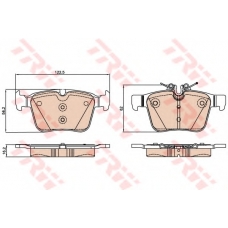 GDB2071 TRW Комплект тормозных колодок, дисковый тормоз