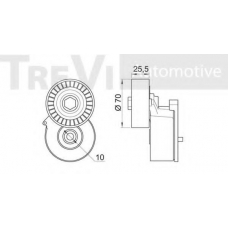 RPK009249 RPK Паразитный / ведущий ролик, зубчатый ремень
