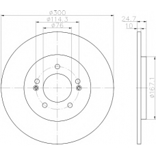 MDC2361 MINTEX Тормозной диск