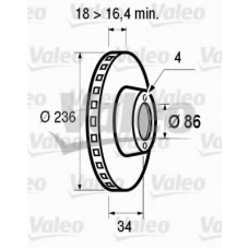 186476 VALEO Тормозной диск