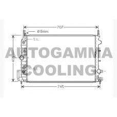 104504 AUTOGAMMA Радиатор, охлаждение двигателя