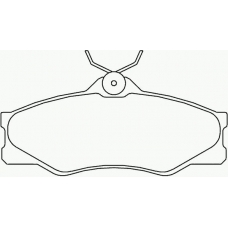 P 85 008 BREMBO Комплект тормозных колодок, дисковый тормоз