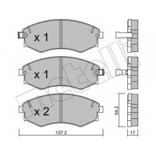 22-0188-1 METELLI Комплект тормозных колодок, дисковый тормоз