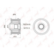 PA-1006 LYNX Муфта своб. хода генератора mazda 3(bk/bl) 1.6 03>