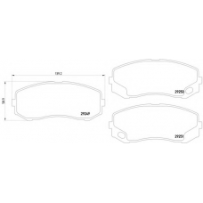 MDB2988 DON Комплект тормозных колодок, дисковый тормоз