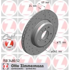150.3480.52 ZIMMERMANN Тормозной диск