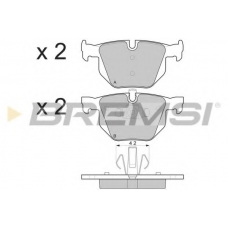 BP3263 BREMSI Комплект тормозных колодок, дисковый тормоз
