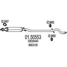 01.50553 MTS Средний глушитель выхлопных газов