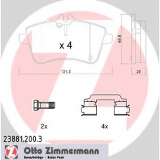23881.200.3 ZIMMERMANN Комплект тормозных колодок, дисковый тормоз