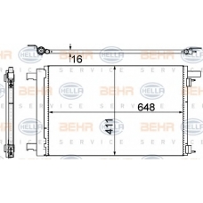 8FC 351 319-461 HELLA Конденсатор, кондиционер