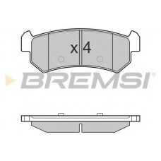 BP3148 BREMSI Комплект тормозных колодок, дисковый тормоз