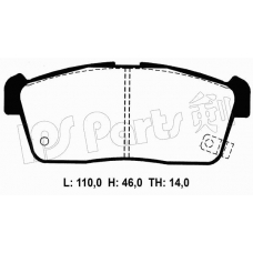 IBD-1809 IPS Parts Комплект тормозных колодок, дисковый тормоз