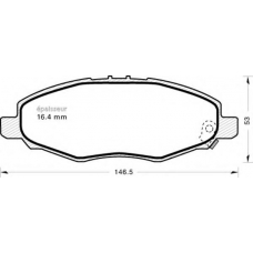 922 MGA Комплект тормозных колодок, дисковый тормоз