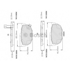 F 03B 150 008 BOSCH Комплект тормозных колодок, дисковый тормоз