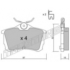 481.0 TRUSTING Комплект тормозных колодок, дисковый тормоз