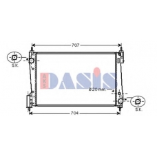 150071N AKS DASIS Радиатор, охлаждение двигателя