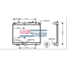 0700751 KUHLER SCHNEIDER Радиатор, охлаждение двигател