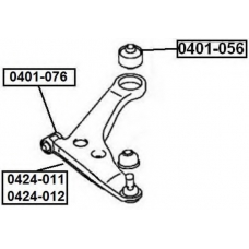 0401-076 ASVA Подвеска, рычаг независимой подвески колеса