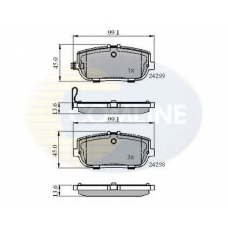 CBP31627 COMLINE Комплект тормозных колодок, дисковый тормоз