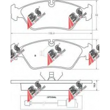 36488 OE ABS Комплект тормозных колодок, дисковый тормоз