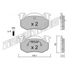 040.1 TRUSTING Комплект тормозных колодок, дисковый тормоз