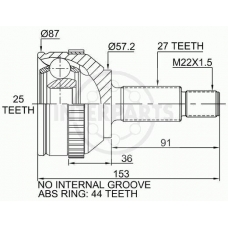 OJ-1629 InterParts Шарнирный комплект, приводной вал