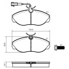 K619001 Vema Комплект тормозных колодок, дисковый тормоз
