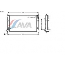 MZ2182 AVA Радиатор, охлаждение двигателя