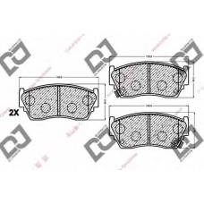 BP1014 DJ PARTS Комплект тормозных колодок, дисковый тормоз