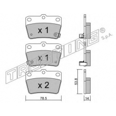 446.0 TRUSTING Комплект тормозных колодок, дисковый тормоз