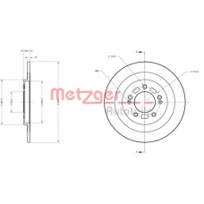 6110694 METZGER Тормозной диск