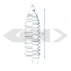 84125 SPIDAN Пыльник, рулевое управление