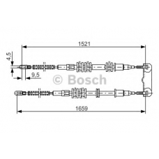 1 987 477 769 BOSCH Трос, стояночная тормозная система