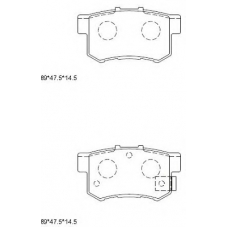 KD1702 ASIMCO Комплект тормозных колодок, дисковый тормоз