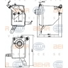 8MA 376 789-731 HELLA Компенсационный бак, охлаждающая жидкость