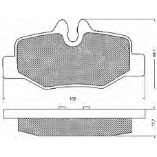 10718 BSF Комплект тормозных колодок, дисковый тормоз