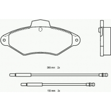 P 61 052 BREMBO Комплект тормозных колодок, дисковый тормоз