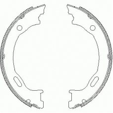 4707.01 REMSA Комплект тормозных колодок, стояночная тормозная с