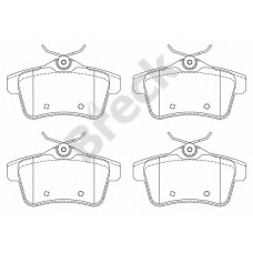 24922 00 704 00 BRECK Комплект тормозных колодок, дисковый тормоз